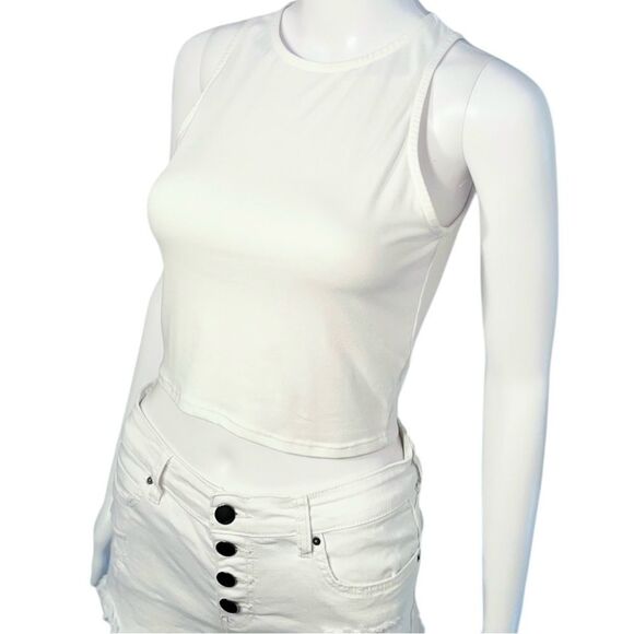 NWOT White Crop Top - Picture 1 of 9
